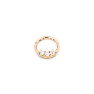 ARTIQO '3 Jeweled hinged Segment Ring' Piercingring - helloartiqo.com